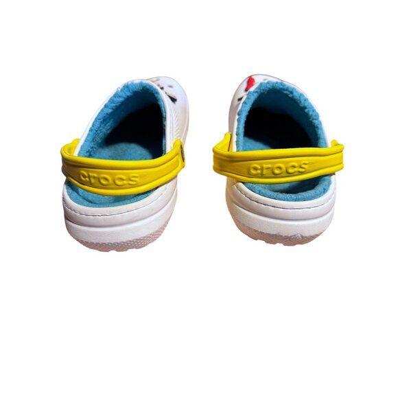 Crocs Jibbitz-Embellished Clogs With Yellow Strap & Blue Lining Size: M4/W6 - Picture 4 of 9